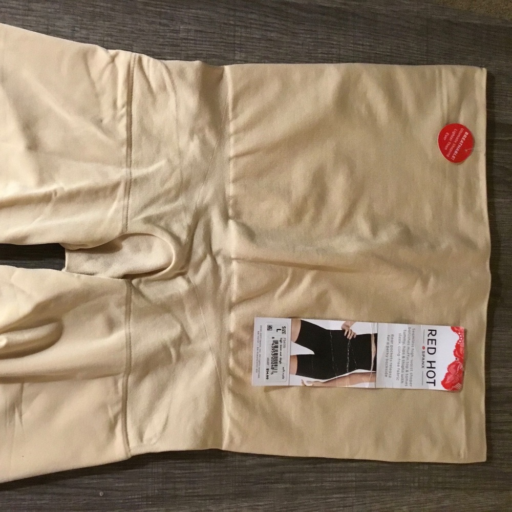 Spanx seamless high waist shaper, size L, soft nude,  NWT